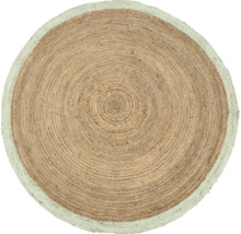 Rond vloerkleed van natuurlijke vezels met rand