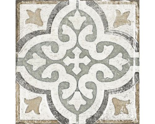 Decoratieve vloertegel met een ornamentpatroon Decoratieve vloertegel met een ornamentpatroon