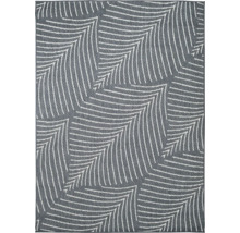 Grijs tapijt met abstract bladmotief