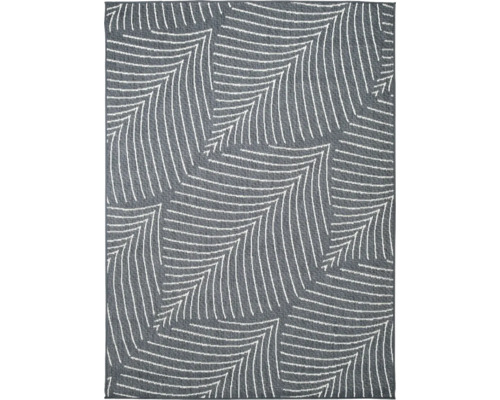 Grijs tapijt met abstract bladmotief
