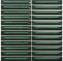Rechthoekige, groene wandtegels voor binnenshuis.