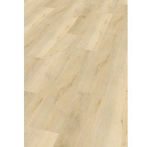 Gelegde lichte laminaatvloer met houtlook.