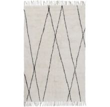 Vloerkleed met geometrisch patroon en franjes