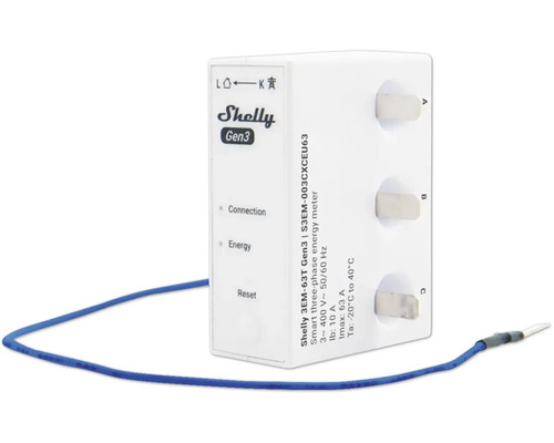 Shelly driefasen energiemeter Gen3