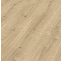 Close-up van een laminaatvloer met houtlook.