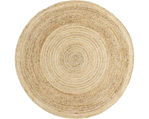 Rond vloerkleed van jute