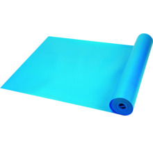 Blauwe yogamat, gedeeltelijk uitgerold