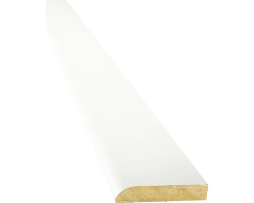 Houten plint, wit gelakt