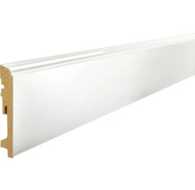 Witte houten plint