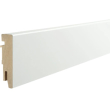 Witte houten plint
