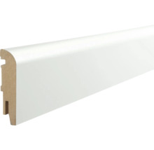 Witte houten plint