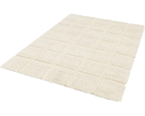 Rechthoekig tapijt met hoogpolig design