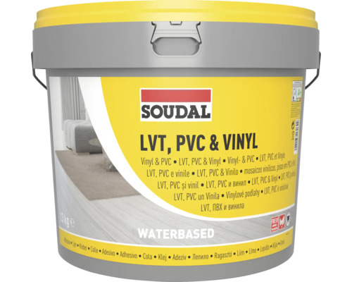 Emmer met lijm voor LVT, PVC en vinyl van Soudal