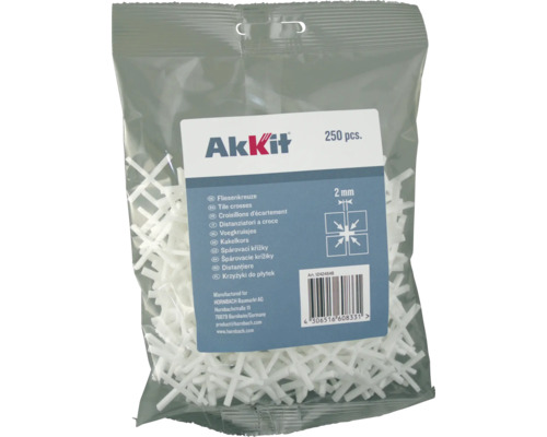 Verpakking tegelkruisjes, 2 millimeter, 250 stuks