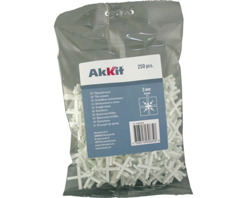 Verpakking tegelkruisjes, 3 mm, 250 stuks