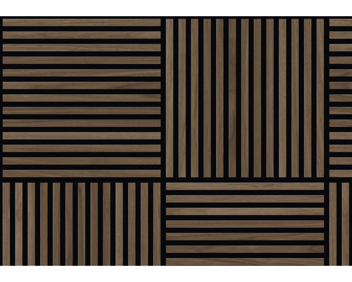 Houten wandpaneel met rechtlijnig design