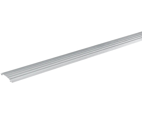 Aluminium overgangsprofiel met geribbeld oppervlak.