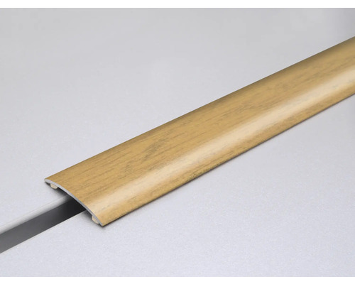 Houtkleurige overgangsstrip voor vloerbedekking