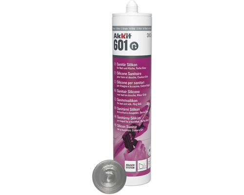 Akkit 601 sanitair siliconenkit, kleur grijs