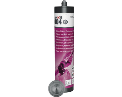 Akkit 604 steengrijs matte siliconenkit, 310ml