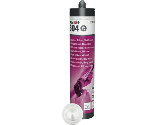 Akkit 604 witte matte siliconenkit, 310 ml