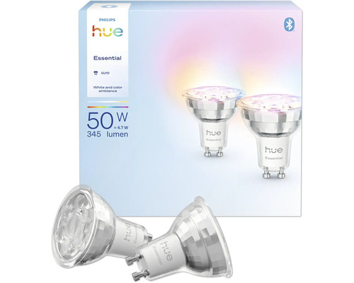 Philips Hue Essential GU10 lamp, witte en gekleurde sfeer, 50 watt