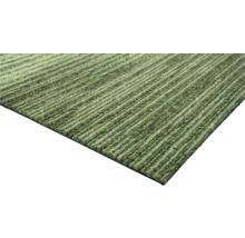 Detailopname van een groen tapijt met structuurpatroon.