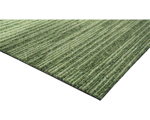 Detailopname van een groen tapijt met structuurpatroon.