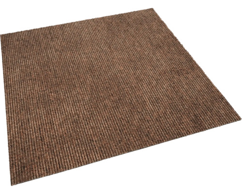 Bruin tapijt met ribbeltextuur