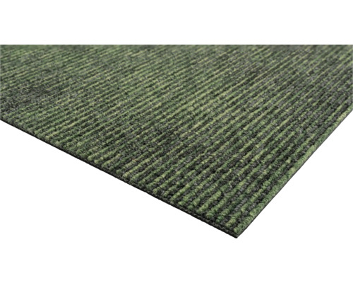 Groene schoonloopmat met streepmotief