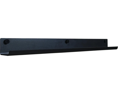 Zwarte wandplank voor opslag en decoratie