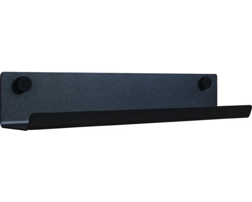 Zwarte metalen wandplank
