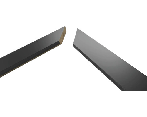 Twee grijze houten latten in detail