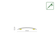 Afbeelding van een profiel van 40 millimeter lang en 4,5 millimeter hoog voor afdichting met afdichtmiddel