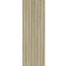 Houten paneel met smalle, verticale lamellen
