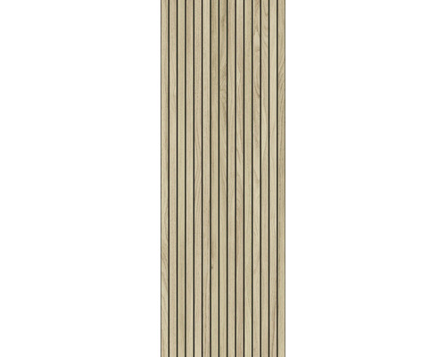 Houten paneel met smalle, verticale lamellen