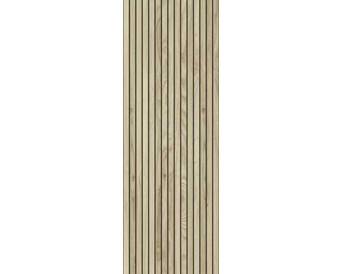 Houten paneel met lamellenstructuur