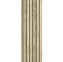 Houten paneel met lattenuitstraling