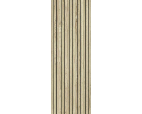 Houten paneel met lattenuitstraling