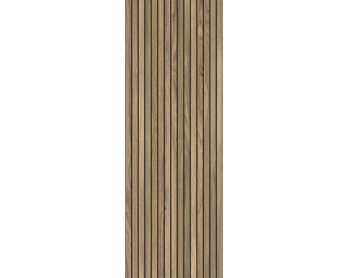 Houten paneel met lamellenstructuur