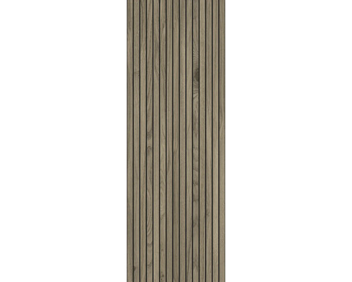 Houten paneel met verticale lamellen voor wand- of plafondbekleding