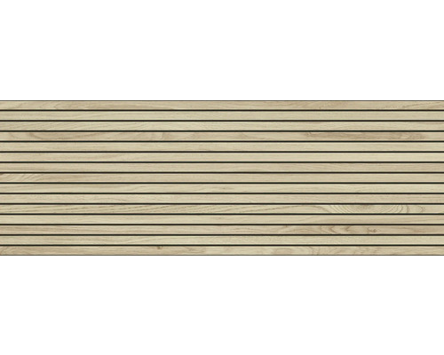 Houten paneel met horizontale lamellen voor wand- en plafondbekleding
