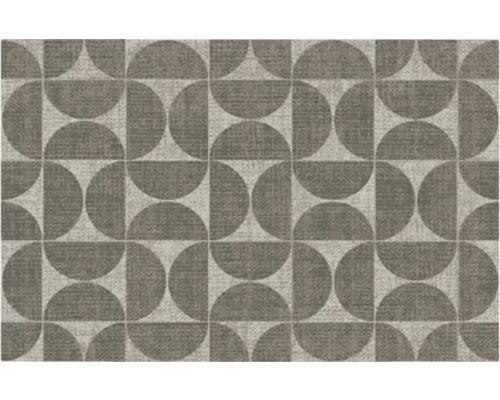 Textielbehang met geometrisch patroon van halve cirkels en vierkanten