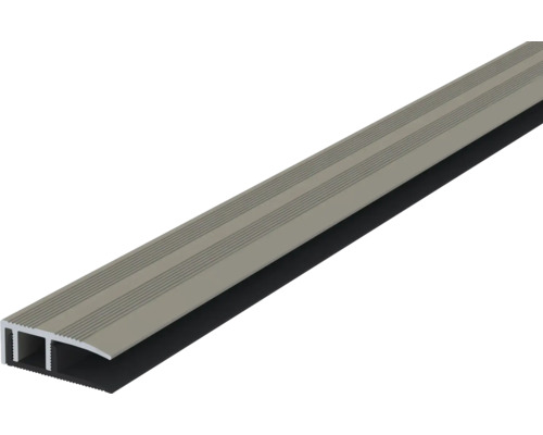 Aluminium trapkantprofiel met rubberen lip