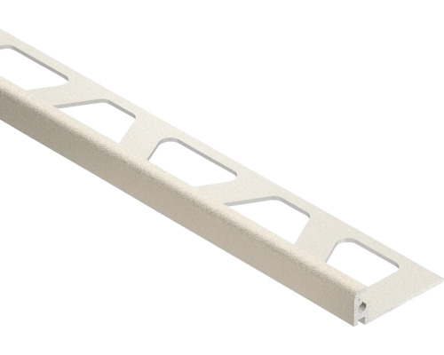 Getextureerd tegelprofiel van aluminium voor wand- en vloerafwerking.