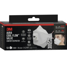 3M Aura Cool Flow Valve comfortademhalingsmasker, FFP3-bescherming