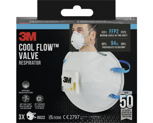 3M Cool Flow Ventiel Ademhalingsmasker verpakking