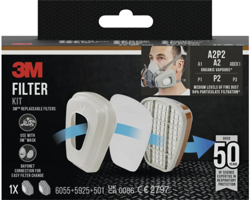 3M filterkit met vervangbare filters voor 3M maskers