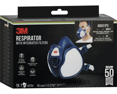 3M Ademhalingsmasker met geïntegreerde filters