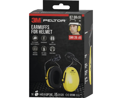 3M Peltor Optime I oorkappen voor helmen, productverpakking